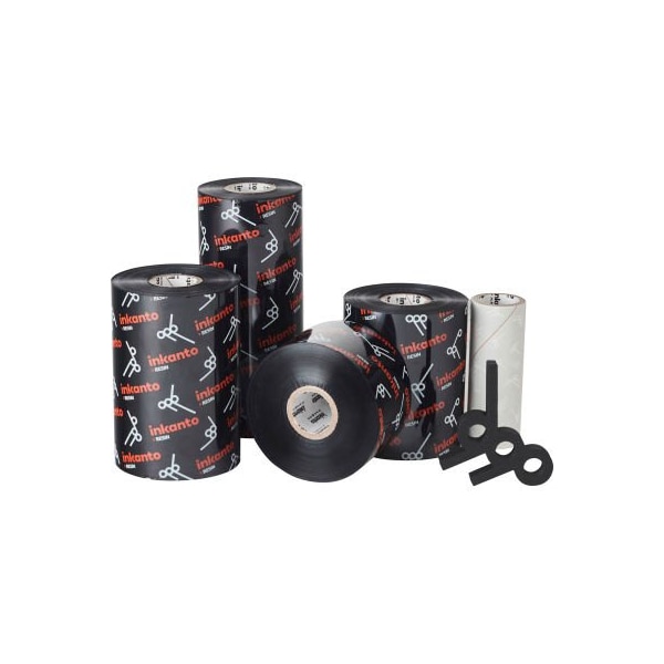 Armor Usa Inkanto AXR 7+ Premium Resin Ribbons, 110mm W x 74m L, Black, 24 Rolls/Case T47318IO - main